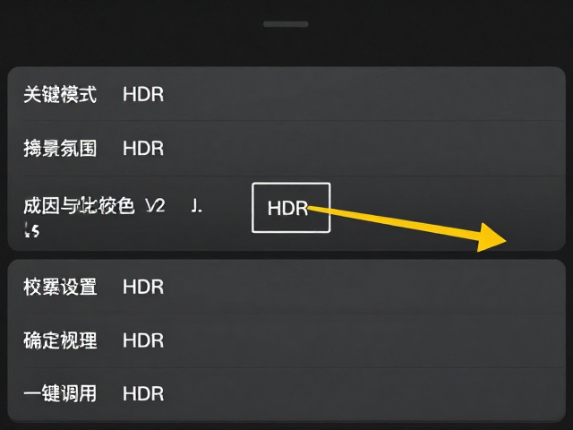 HDR模式画面偏色怎么调?保存常用场景参数一键调用