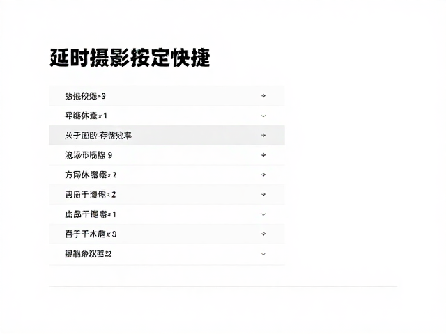 延时摄影怎么设?兼顾画质体积与按键快捷控制