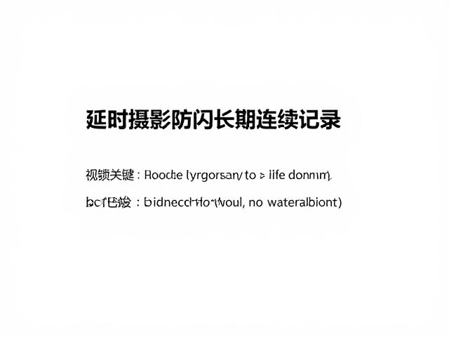 数据管理与后期去闪烁流程