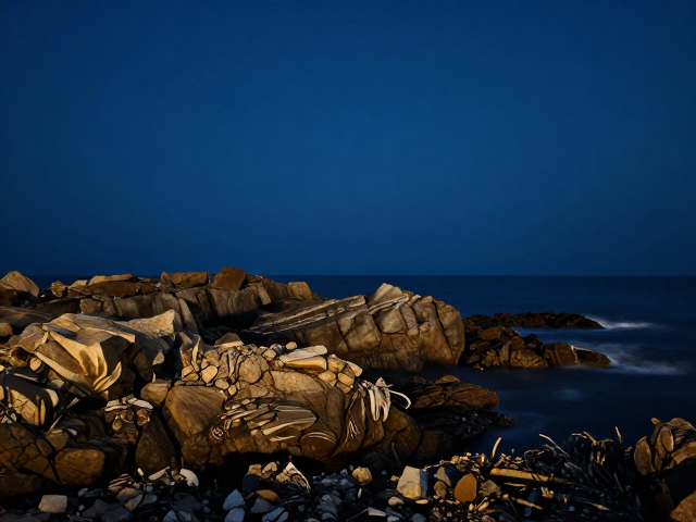 极简海岸风,礁石区夜景摄影指南与打卡攻略