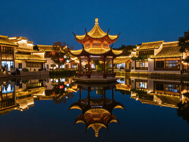 夜幕降临后的光影魔术