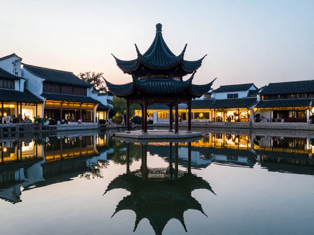 国风机位打卡,水榭倒影与古建筑灯带光影攻略