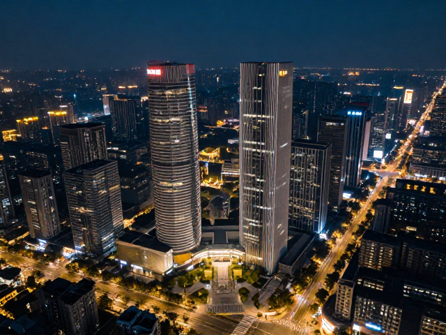 成都天府新区航拍夜景,无人机视角绝美打卡地