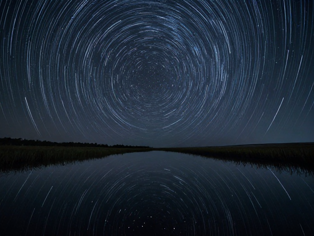 星空倒影的构图与光线控制