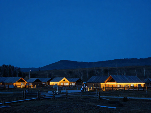 北方平原村庄的淳朴夜景,一场治愈系乡村文旅之旅