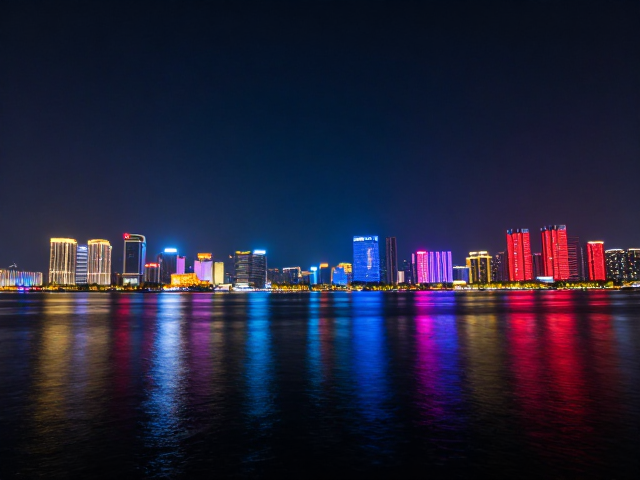 滨水夜景霓虹灯光设计,专业夜景补光方案与效果解析