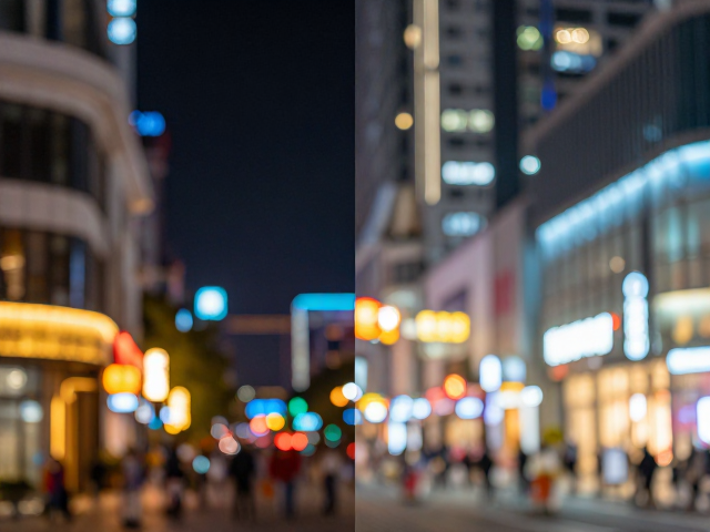 商业夜景修图技巧,光斑处理与建筑灯光美化指南