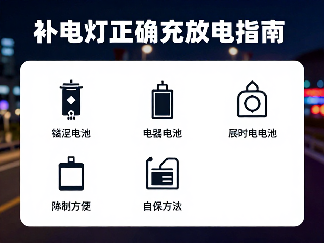 全彩RGB夜景补光灯电池正确充放电指南,延长设备寿命