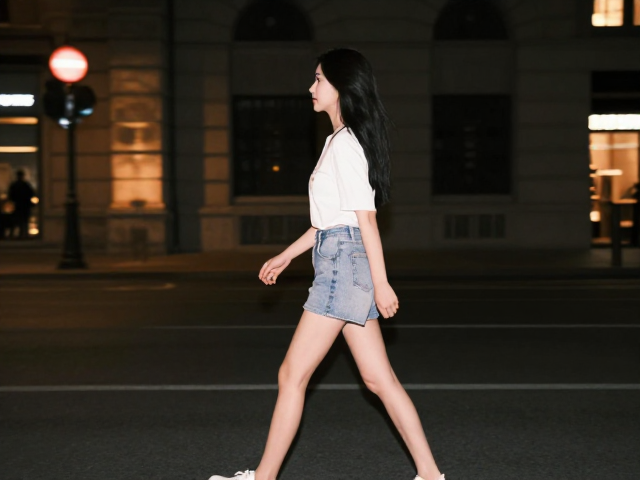 人像夜景旅拍,动态行走下的唯美客片展示与拍摄技巧