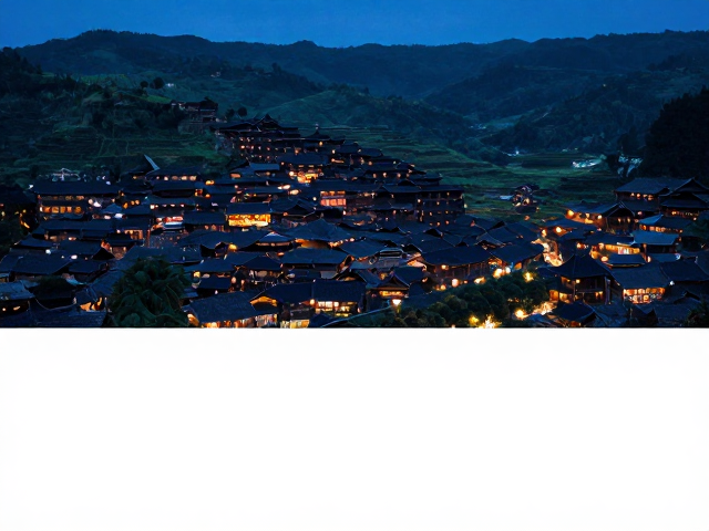 探秘淳朴夜景,少数民族村寨的山村夜幕绝美风光