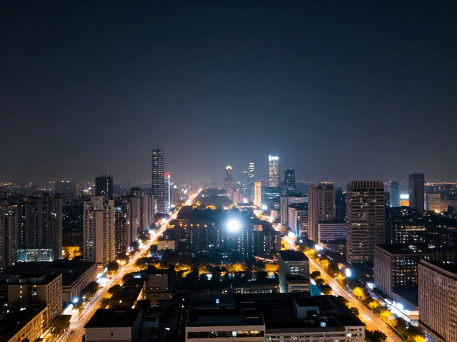 城市夜景杂光修复,一键去除大面积光晕,还原主体清晰细节