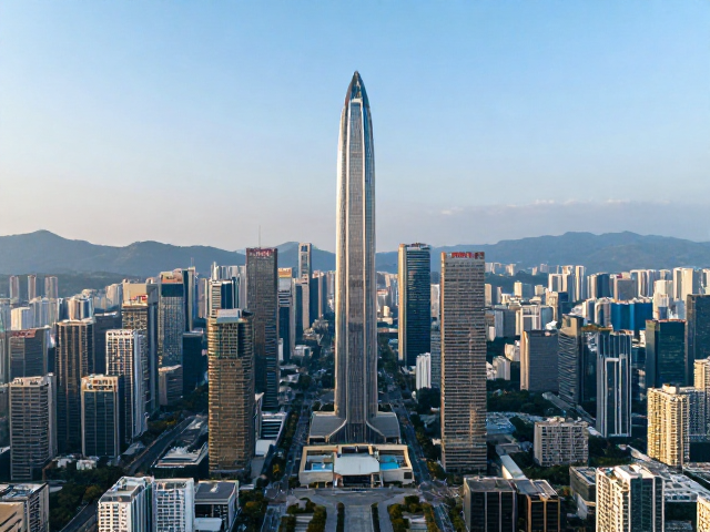 深圳福田CBD俯瞰,全景机位接片扩展视野,解锁绝美全景大片