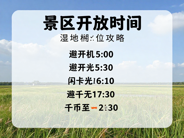 景区开放时间与行程规划