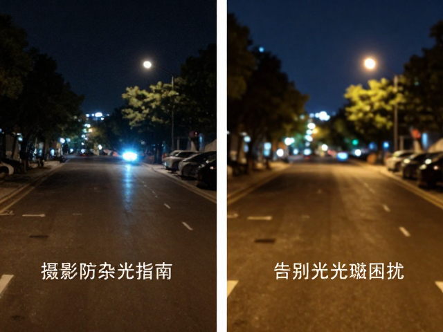 夜景摄影防杂光指南,对比有无遮挡效果,告别光斑困扰