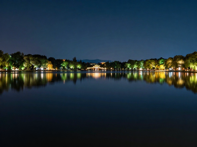 夜景构图技巧,湖面倒影构图详解,打造极致视觉大片