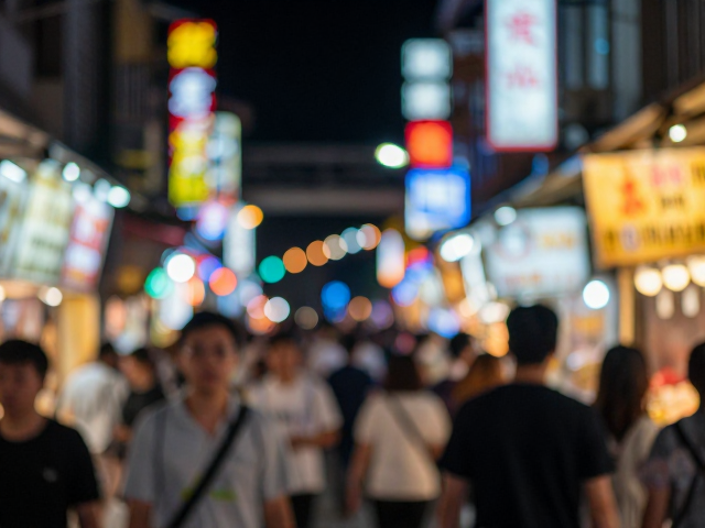 Snapseed处理夜市霓虹光斑教程,轻松打造梦幻氛围感大片