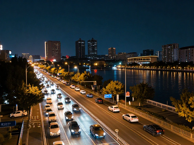北京车流机位推荐，天桥慢门拍滨水夜景，绝美光影攻略