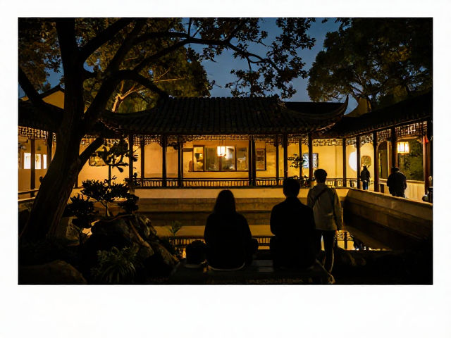 园林夜游绝美机位,如何拍出唯美背影剪影?附拍摄攻略