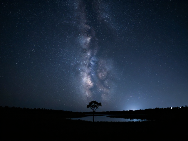 湿地机位高ISO星空尝试,剪影氛围拍摄技巧