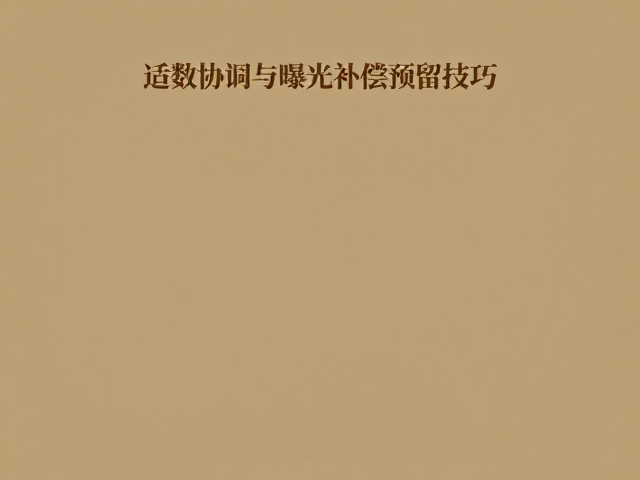 参数协同与场景适配的细节处理