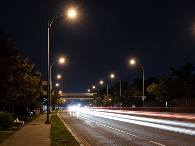 路灯灯柱下的绝美夜景:氛围营造与光线控制