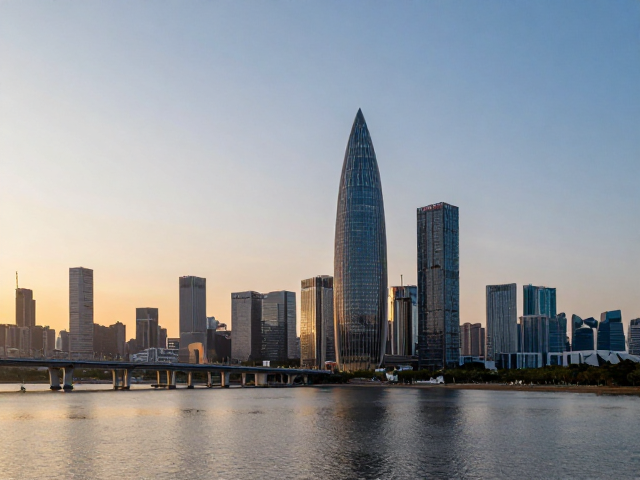 深圳湾大桥桥头:独特视角与动态光影