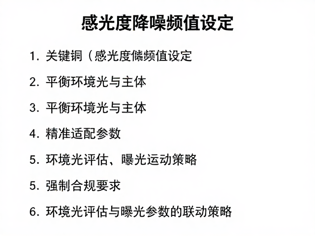 环境光评估与曝光参数的联动策略