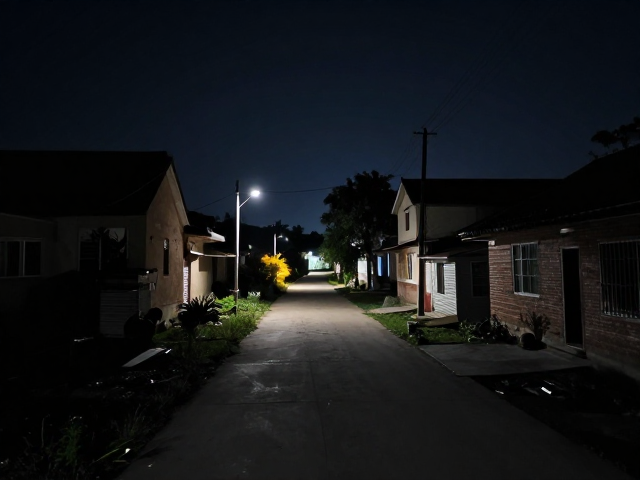 乡村夜景怎么拍?村道局部明暗调整技巧,打造电影感氛围