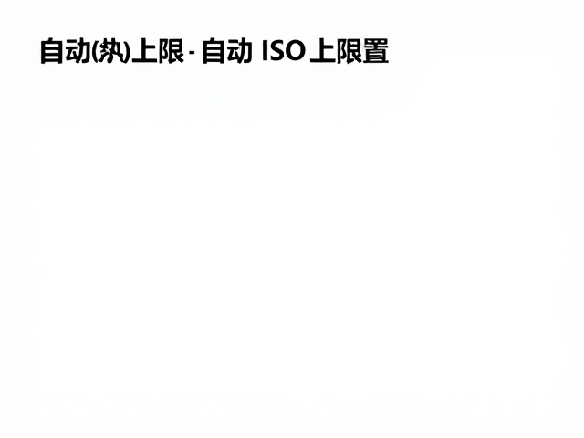 自动ISO上限设置的场景化策略