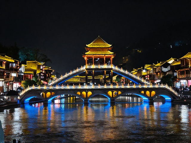 凤凰古城夜景攻略,古镇水岸灯光绝美,夜游拍照打卡全解析