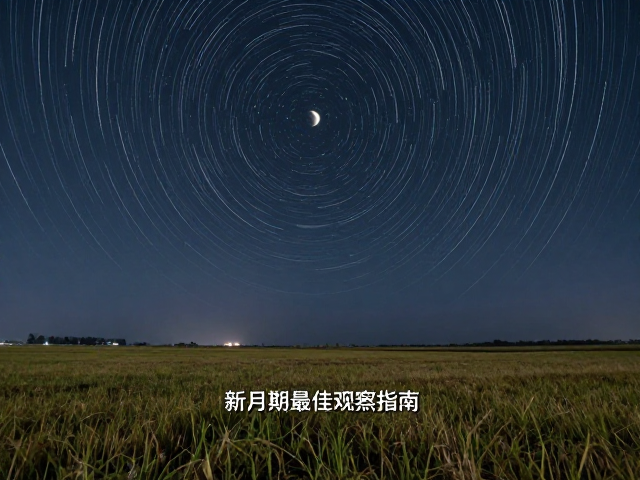 无遮挡机位拍农田星轨,新月期最佳观测指南
