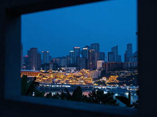 蓝调夜景,前景框架构图,揭秘绝美旅游目的地打卡攻略