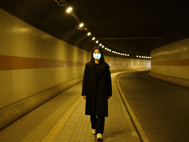 隧道夜景穿搭指南,用反光装备化解都市孤独感,夜间出行更安全