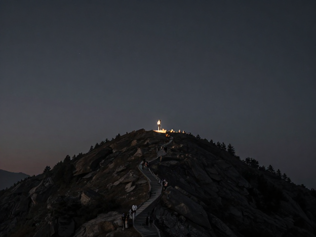山顶冷门观景点，低饱和夜色下的极致浪漫与绝美机位指南