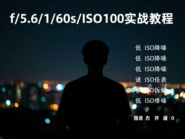 夜景M档怎么设?低ISO降噪,剪影人像f/5.6/1/60s/ISO100实战教程