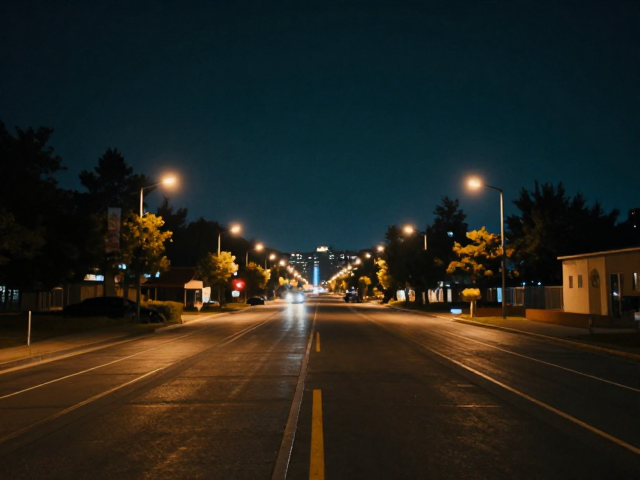 户外夜景摄影，利用前景引导与环境光平衡，拍出电影感大片