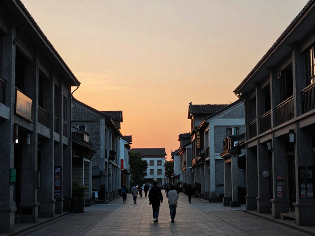 古街建筑的线条引导