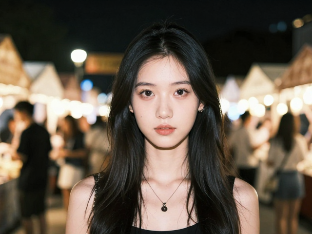 夜间人像摄影,灯光市集下如何保持眼神光?
