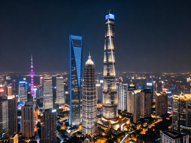 上海陆家嘴航拍夜景,HDR技术下的璀璨流光,尽览魔都绝美天际线