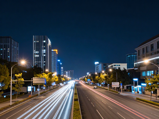 地产夜景怎么修?车流轨迹素材让大片更震撼