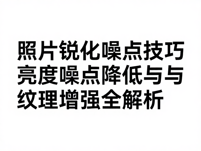 照片锐化去噪点技巧,亮度噪点降低与纹理增强全解析