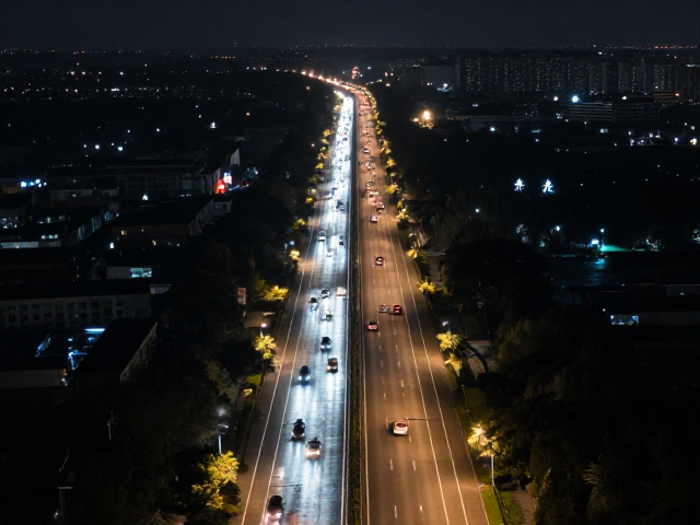 国道夜景的美学表达