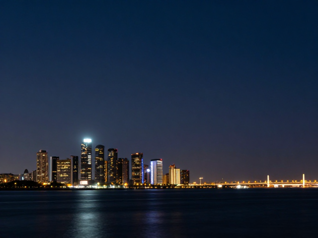 夜景摄影技巧,f/4光圈,包围曝光合成HDR,拍出清晰夜景主体