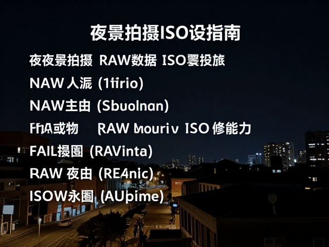 RAW数据在夜景后期中的ISO修正能力
