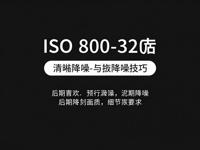 后期降噪与细节恢复