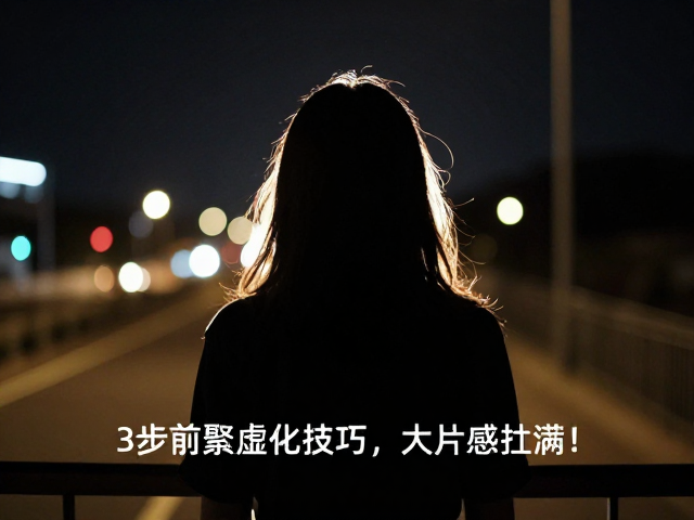 人像夜景背影剪影怎么拍?3步前景虚化技巧,大片感拉满!