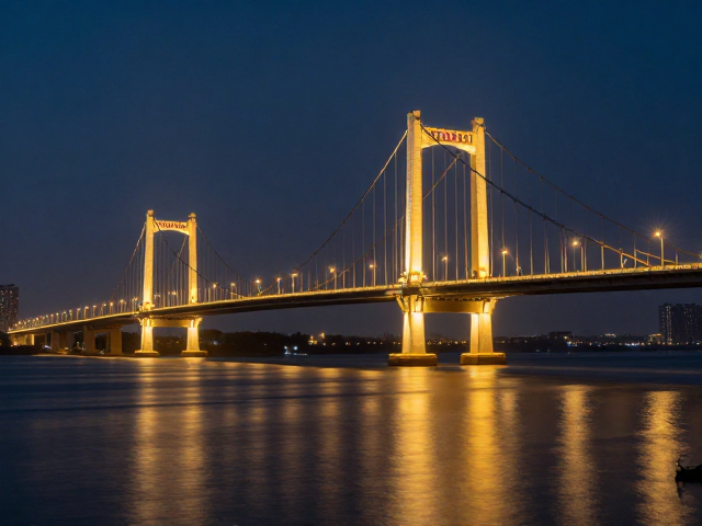 大桥夜景拍摄技巧,利用水面反光打造建筑摄影大片案例
