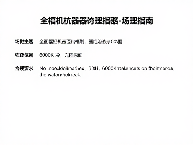 全画幅相机高宽容度技巧,6000K冷色调与光圈搭配指南