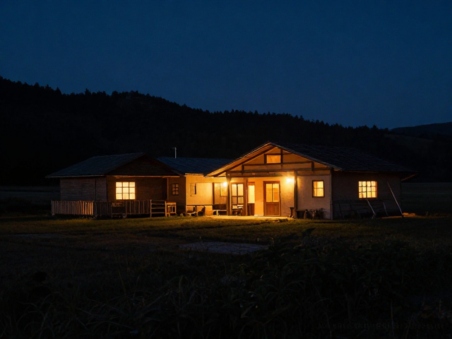 淳朴夜景下的自然暗调之美,暖色灯光如何强化氛围感
