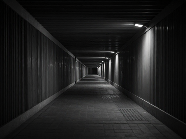 全画幅相机拍通道夜景,利用透视纵深打造大片感